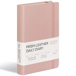인디고 2027 프리즘 레더 B6 데일리 다이어리, 1개, 로즈멜로우