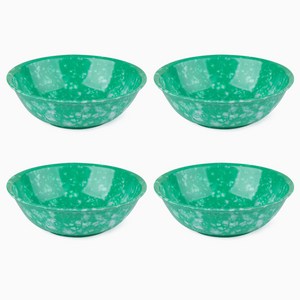 레트로 분식 그릇 포장마차 떡볶이 라면 캠핑 접시, 그린, 레트로그릇, 4개