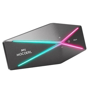 MOCOERL 오토바이 전용 헬멧 블루투스 헤드셋 노이즈캔슬링 마이크 인터콤, 그레이, M5 Max