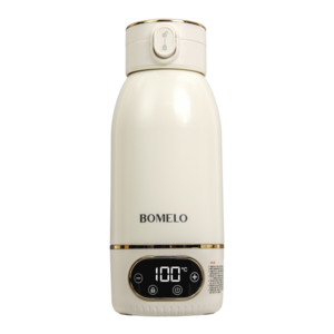 보멜로 휴대용 분유포트 100도 살균 아기 여행용 보온포트, 크림색