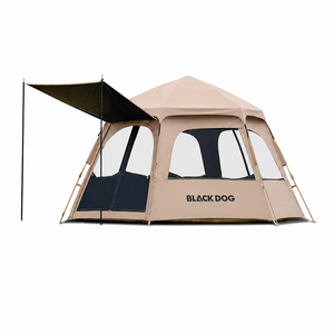 BLACKDOG 블랙독 원터치 텐트 2-5인용 자동설치 육각 캠핑 패밀리 텐트 타프 세트 선택형 CBD2550WS064, 카키 텐트 단품
