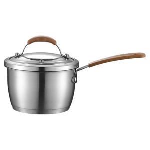 CookNest 인덕션 304 스텐 편수냄비 이유식 냄비, 1개, 은색, 16cm