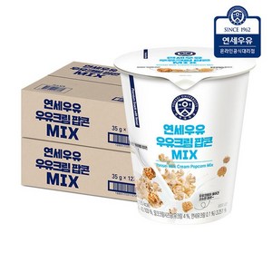 연세우유 우유크림 팝콘 MIX, 35g, 24개
