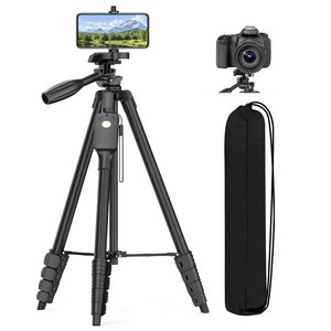170cm 카메라 삼각대 DSLR 스마트폰 호환 접이식 휴대용 여행용 브이로그 촬영 거치대