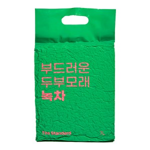 더스탠다드 가는입자 2mm 고양이 두부모래 응고형 대용량, 녹차, 6개, 7L