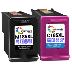 잉크메이드 INK-M185 INK-C185 대용량 호환잉크 세트 SL-J1680 SL-J1683 SL-J1685 SL-J1780W, 1개, Black, Color