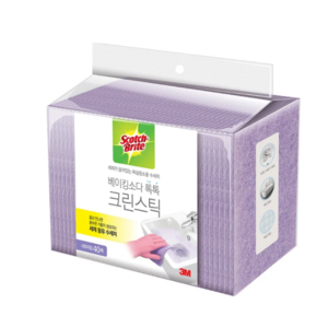 3M 스카치브라이트 베이킹소다 톡톡 크린 스틱 수세미 40매, 1개