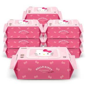 ITC 헬로키티 시그니처 물티슈 캡형, 70g, 70매, 10개