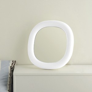오르미 버블미러 미드센츄리모던 트레이 화장 프레임 벽걸이 탁상 거울, HM06(클린화이트), Clean White