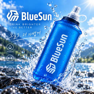 소프트 플라스크 러닝 등산 물주머니 물병 물통, 블루, 500ml, 워터플라스크-500ml, 1개
