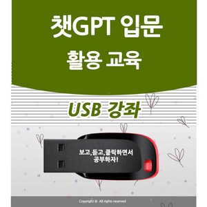 챗GPT CHAT 입문 활용 공부 사용법과 인공지능 쳇지피티 영어 배우기 프롬프트 수업 & AI 기초 책 학원강의 특강 도서 교재보다 좋은 USB 강좌 교육