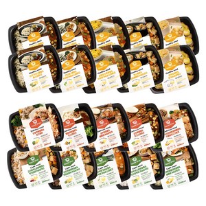 다즐샵 식단관리 도시락 4주 식단 15종 20팩 세트 (건강한10팩+맛있는5팩+가벼운5팩), 1세트 골드박스 특가