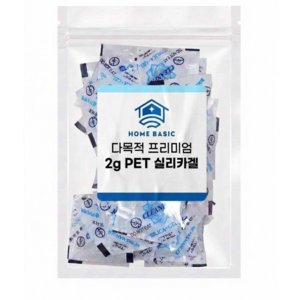 홈베이직 습기제거제 실리카겔 식품용 제습제, 2g, 50개