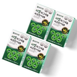 일양약품 마그네슘 비오틴 비타민B 영양제 25.5g, 30정, 4개