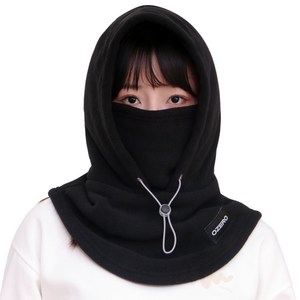오제로 기모안감 겨울 후드 넥워머 바라클라바, 블랙, 1개