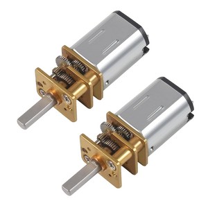2개 DC 12V 1000RPM N20 감속기어모터 전체금속 기어 RC로봇 스마트카용