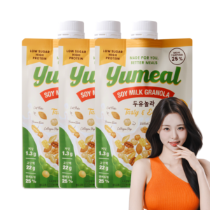 유밀 두유 그래놀라 쉐이크 두유놀라, 3개, 45g