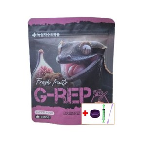지렙 슈퍼푸드 무화과 피딩주사기포함 G-rep 게코 크레 비어디 파충류 사료 밥 먹이, 100g, 1개