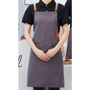 다퍼남 캔버스 방수 앞치마, 그레이, 1개