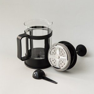 안도 프렌치프레스 우유거품기 800ml, 블랙, 1개