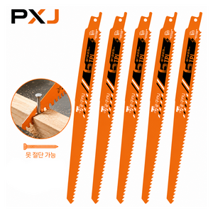 공구PXJ 목재 못박힌 목재용 컷쏘날 9인치 6TPI 왕복톱날, 5개