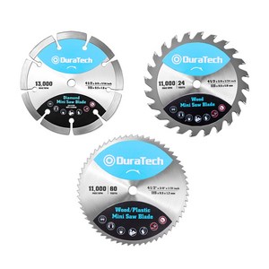 DURATECH 3PC 20V 무선 미니 원형 톱 전용 톱날 부품, 1세트