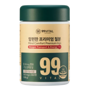 99바이탈 맘편한 프리미엄 철분, 1개, 360정