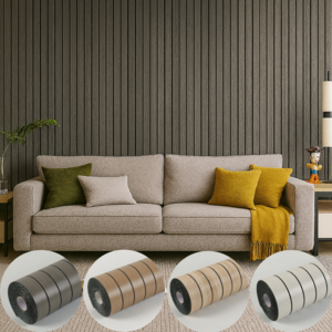 오르티 접착식 템바보드 셀프 인테리어 붙이는 템파보드 단열 벽지, 그레이