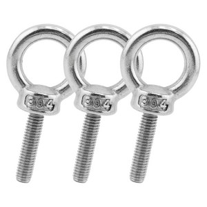 유스툴 SUS 304 스텐 아이볼트 고리 나사 3개, 1팩, 20mm, M6