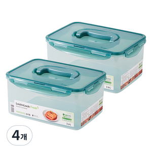 락앤락 프레쉬 MEDI 원핸들 김치통, 3.6L, 4개