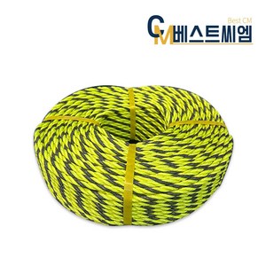 베스트 형광로프 안전로프 16mm x 100m, 형광 + 검정, 1개