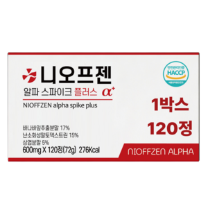 니오프젠 스파이크 알파 플러스 프리미엄 정품, 1개, 120정