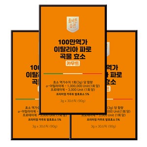 올바른습관 카무트 파로 곡물효소 스틱 캡슐레이션 프로바이오틱스 90g, 3박스