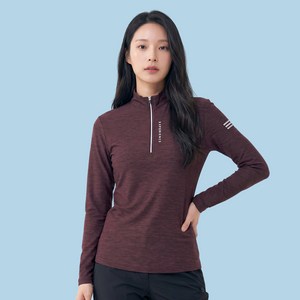 [이지바이] 여성 긴팔 집업 티셔츠_차랑차랑한 데일리우먼 빅사이즈 스판 등산 아웃도어 작업복 집업티
