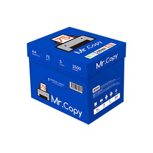 미스터카피 MR copy 무림제지 A4 75g 1BOX 2500매, 단품, 상세 설명 참조