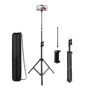 195cm 스마트폰 거치대 삼각대 구스 목 파이프 360 각도 조절 가능, 1세트, 블랙, SJZJRG3501