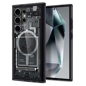 슈피겐 투명 맥세이프 울트라 하이브리드 원탭 메탈링맥핏 휴대폰 케이스