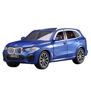 1:24 다이캐스트 모형 다이케스트 비엠더블유 BMW X5 SUV 완구 미니어쳐 피규어 자동차 장난감, 파란색, 1개