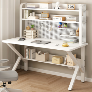 편안홈 다기능 철제 책상 오피스데스크 컴퓨터책상 업그레이드 타공보드, 화이트