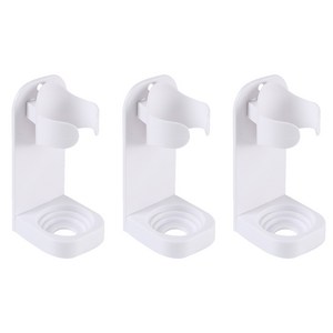 전동칫솔 홀더 걸이 받침대 벽걸이 욕실양치용품, 화이트, 3개