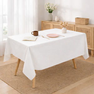 밀앤미터 일회용 테이블보 방수 PEVA 파티 전시회용, 5개, 137x183cm, 화이트