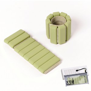 XTR 러닝 발목 손목 중량 밴드 2개 홈트 다이어트 착용형 아령, 1kg, 그린