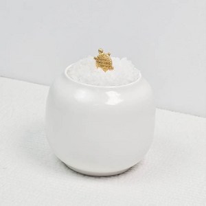 온다 현관 풍수 액막이 소금단지 항아리 미니 + 거북이 풀 패키지 P092, 1세트