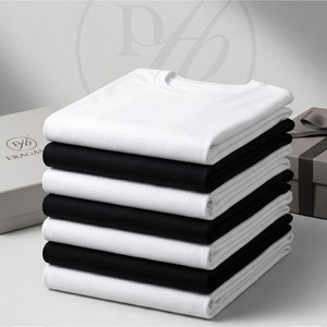 디한스 고급 순면 단색 무지 라운드 반팔 커플티 가족티 단체티