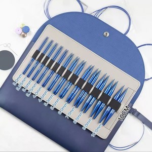 조립식 뜨개 줄 대바늘 세트 필수템 13종 세트 3mm~10mm 다양한 굵기 뜨개 바늘 파우치 니트 초보자 및 전문가용 뜨개질 도구, 1개