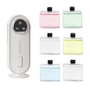 HK sell 시에트 스마트 전자 디퓨저 USB 충전식 7단계 자동분사 미스트, 디스펜서+혼합리필 6개, 45ml, 1개