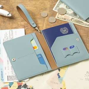 오브리즈 줄라이 RFID 차단 유심칩 보관 여권케이스, 포기블루, 1개