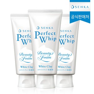센카 퍼펙트 휩 화이트 클레이 클렌징폼, 120g, 3개