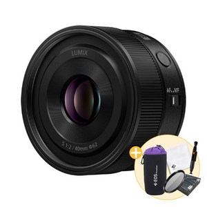 [포토리뷰이벤트]파나소닉 루믹스 Lumix S 40mm F2.0 L 블랙 + MCUV 필터 + 방수 파우치 + 렌즈 클리닝펜 + 융, S-S40