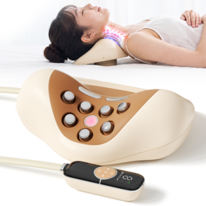 HAGOOGI 목 마사지기 에어리프팅 온열 저주파 경추 마사지 베개, 아이보리, PH-M402